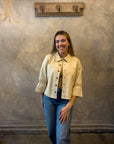 Vegan Puff Sleeve Jacket - Nude
