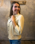 Vegan Puff Sleeve Jacket - Nude