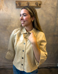 Vegan Puff Sleeve Jacket - Nude