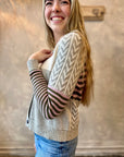 Marl Patchwork Cardi