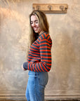 Striped Cardigan - Orange & Shadow
