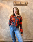 Striped Cardigan - Orange & Shadow