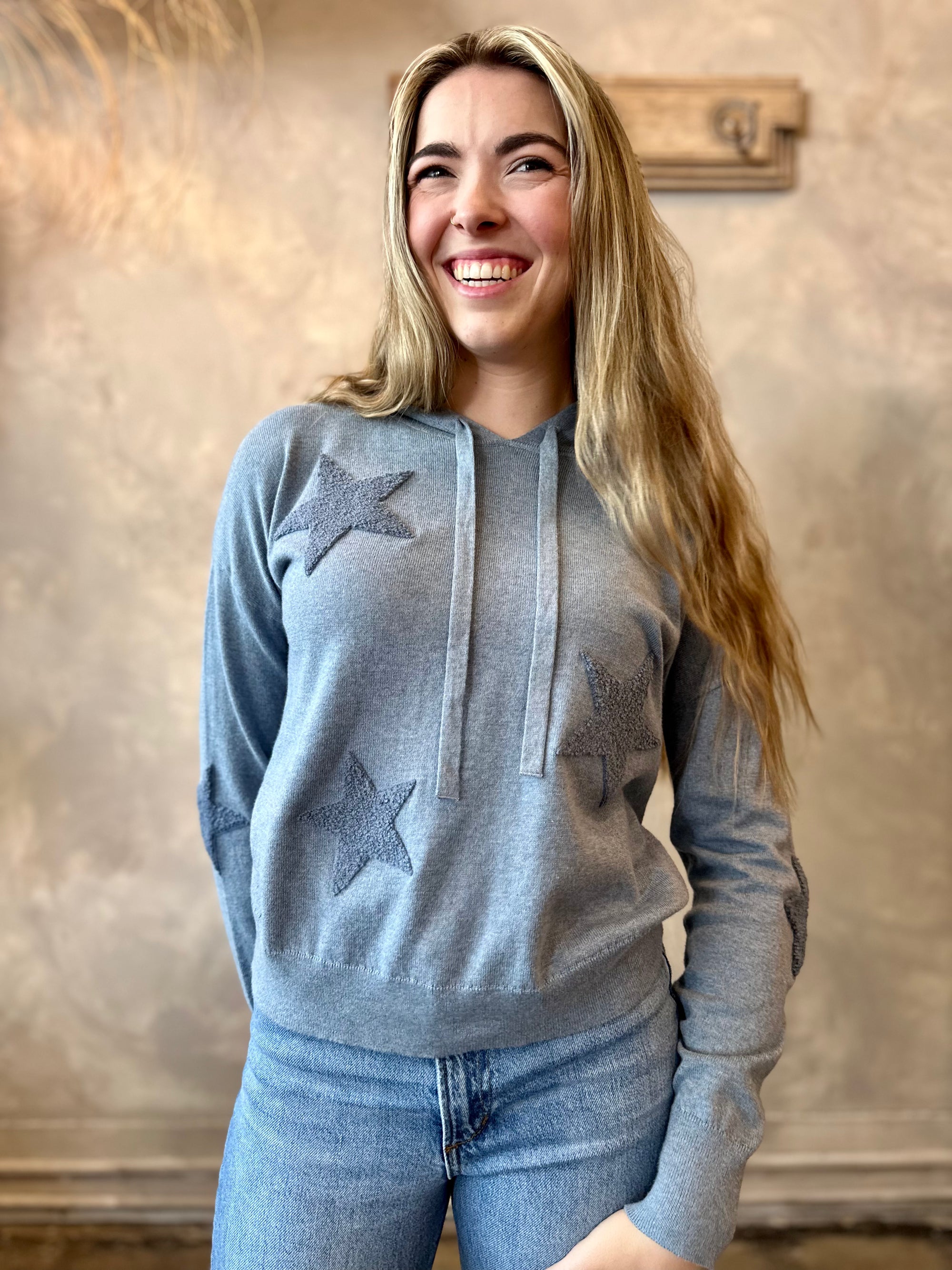 Star Sweatshirt - Denim Blue