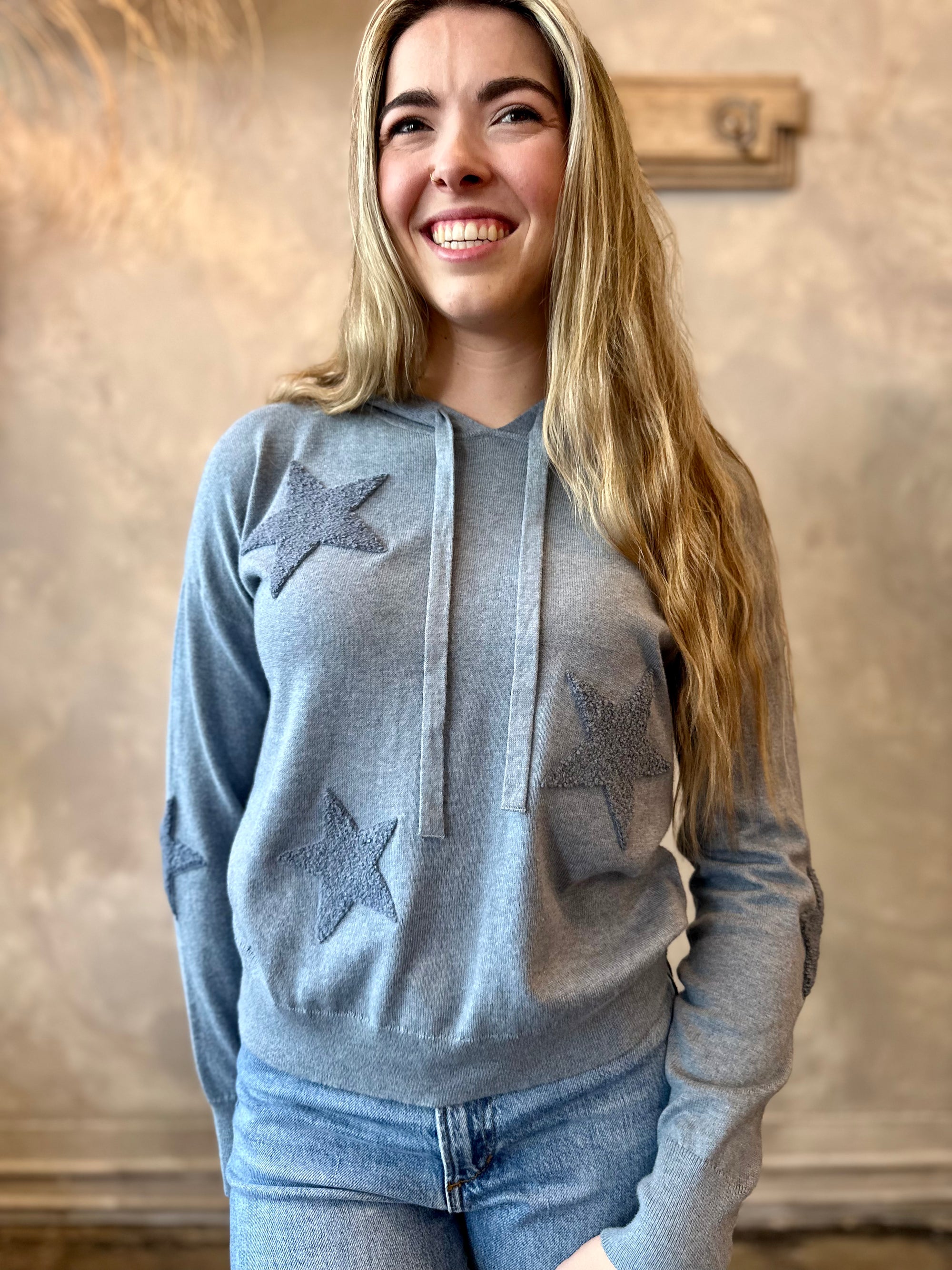 Star Sweatshirt - Denim Blue