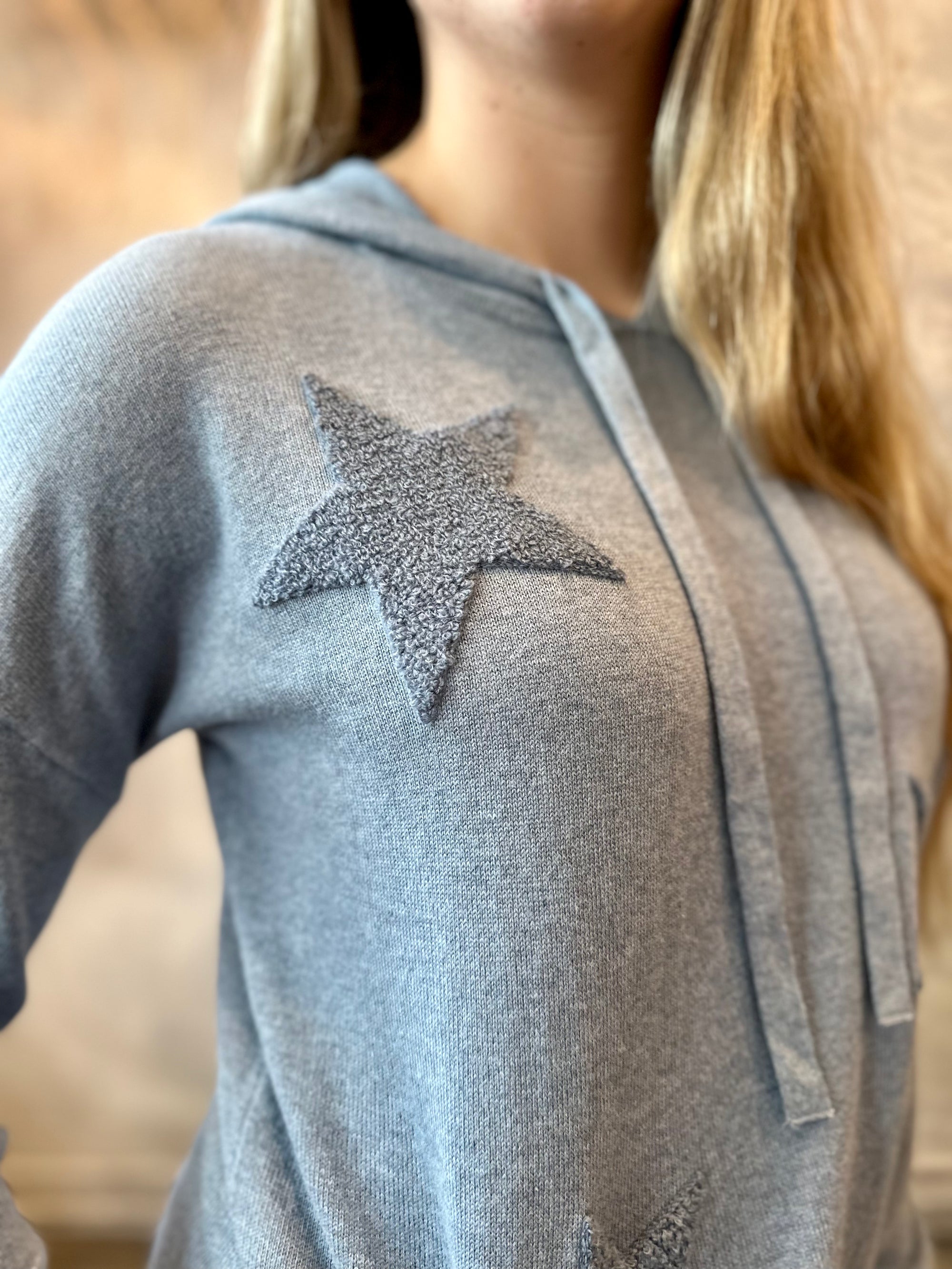 Star Sweatshirt - Denim Blue