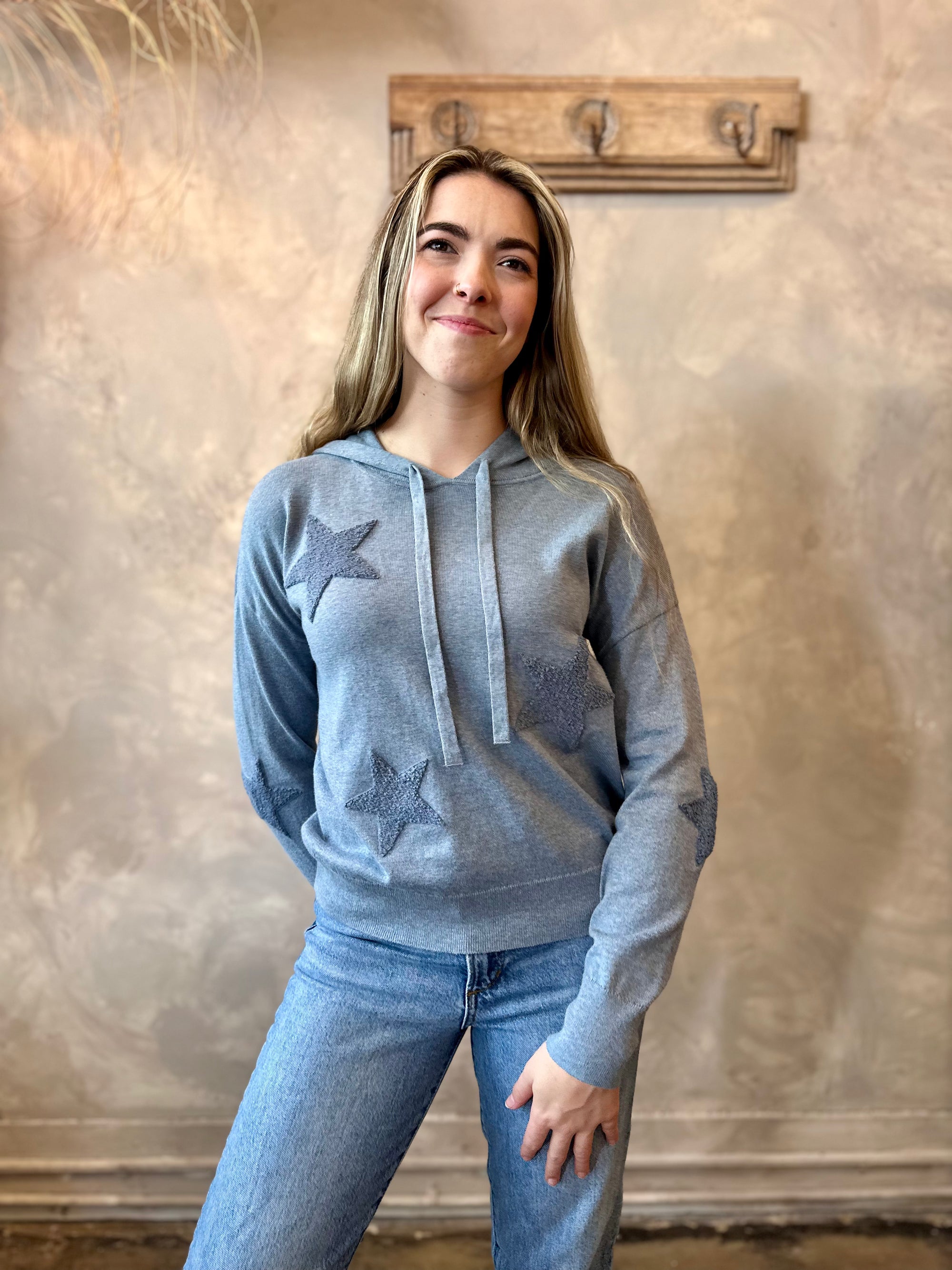 Star Sweatshirt - Denim Blue