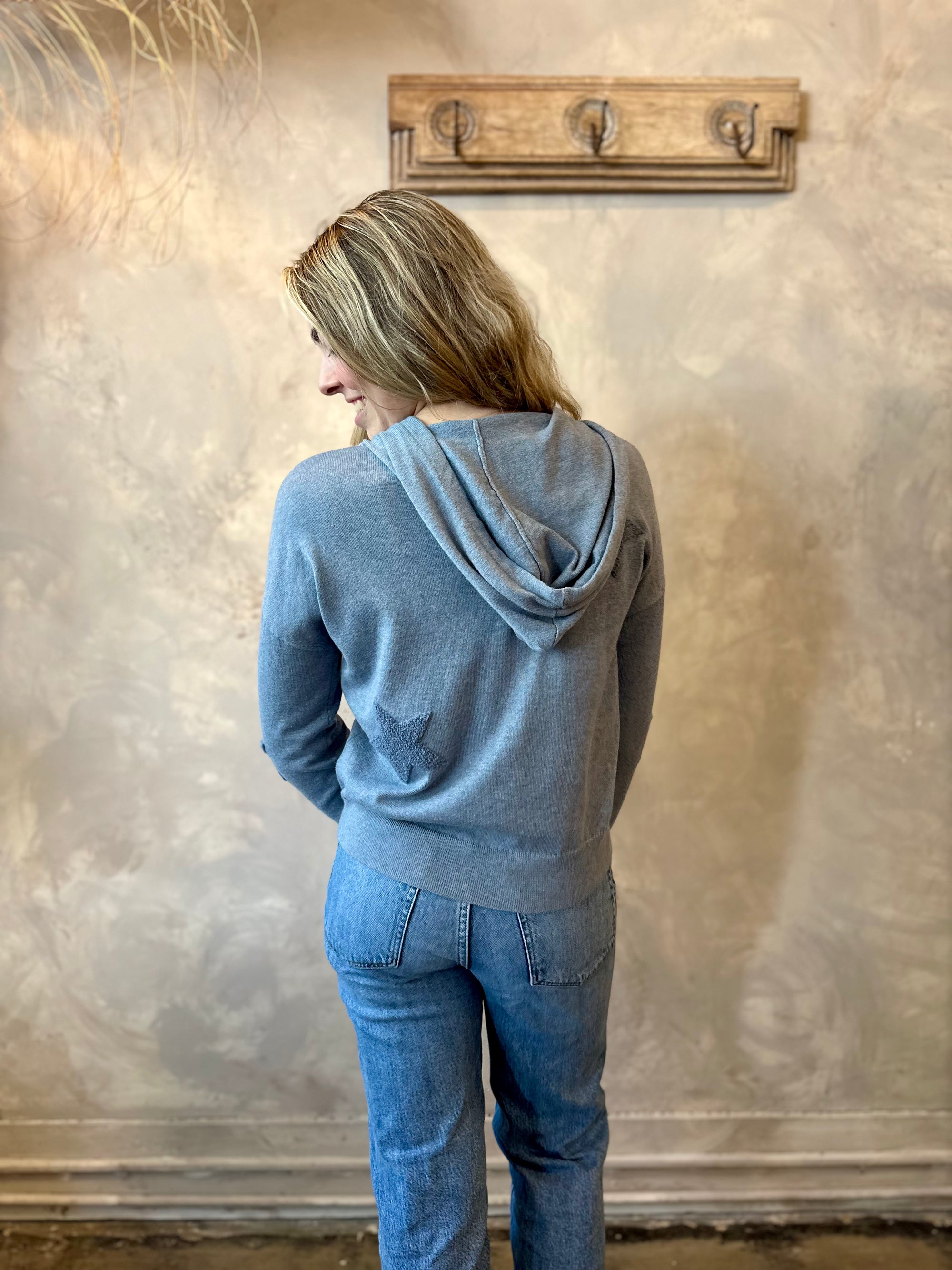 Star Sweatshirt - Denim Blue