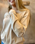 Star Crewneck Sweater - Latte