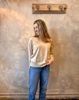 Star Crewneck Sweater - Latte