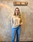Star Crewneck Sweater - Latte