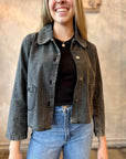 Peter Pan Collar Jacket - Black