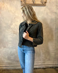 Peter Pan Collar Jacket - Black