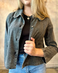 Peter Pan Collar Jacket - Black