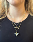 Crystal Honey Pearl Bee Charm