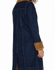 Sherpa Trim Denim Coat
