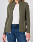 Quilted Sweater Jacket - Heather Olive