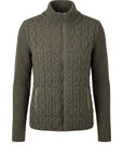 Quilted Sweater Jacket - Heather Olive