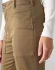 High Rise Flare Pants - Oak Brown