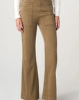High Rise Flare Pants - Oak Brown