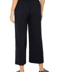 Pull-On Wide Leg Crop Pant - Black
