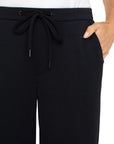 Pull-On Wide Leg Crop Pant - Black
