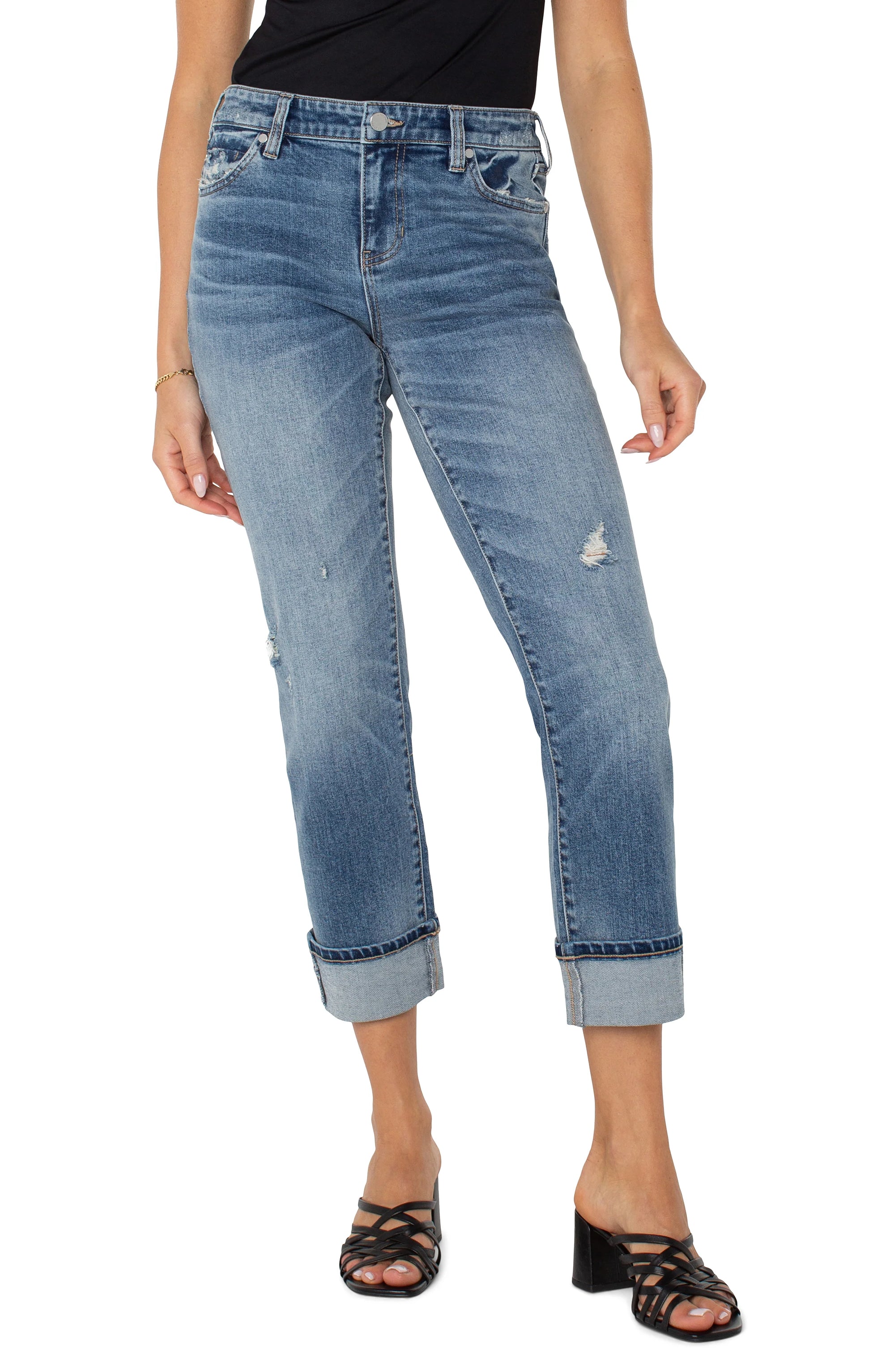 Marley Girlfriend Cuffed Jean - Rio Hondo