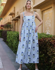 Laguna Dress - Blue & Green Stripe