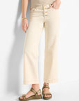 Horn Button Wide Leg - Canvas