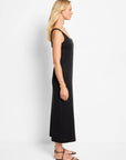 Button Tank Dress - Black