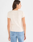 Speckled Crew Tee - Cream
