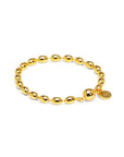 Oval Beaded Magnetic Bracelet - Gold