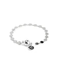 Dot Disc Magnetic Bracelet - Silver