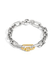 Two-Tone Carabiner Link Magnetic Bracelet