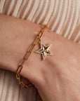 Pavé Star Charm Magnetic Bracelet - Gold