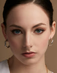 Twisted Hoop Earrings - Silver