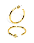 Small Thin Hoop Earrings - Gold