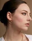 Small Thin Hoop Earrings - Gold