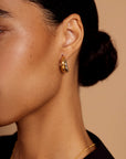 Two-Tone Entwined Hoop Earrings