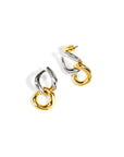 Two-Tone Double Link Earrings