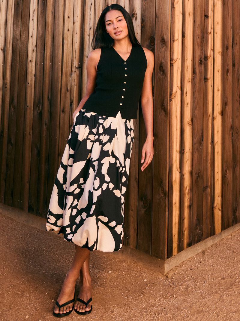 Evening Petal Bubble Skirt