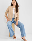 Knit Bomber Jacket - Jute