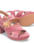 Lizzie Velvet Heel - Rose