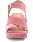 Lizzie Velvet Heel - Rose