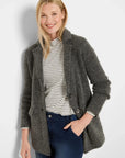 Brushed Double Knit Blazer - Charcoal