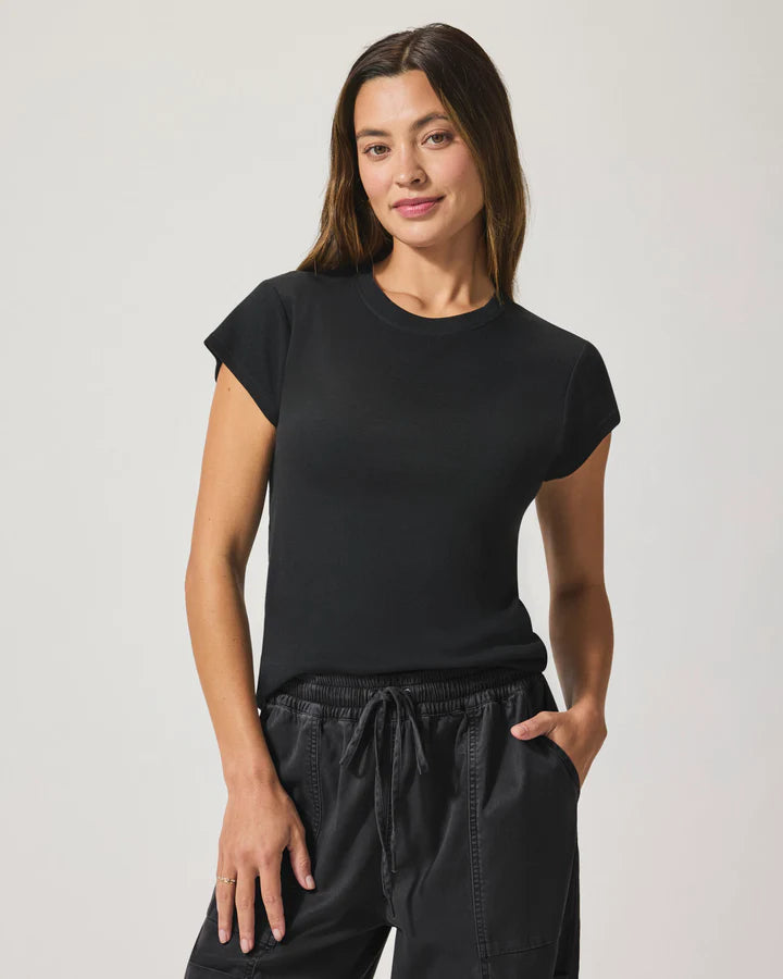 Faye Crewneck Tee - Black