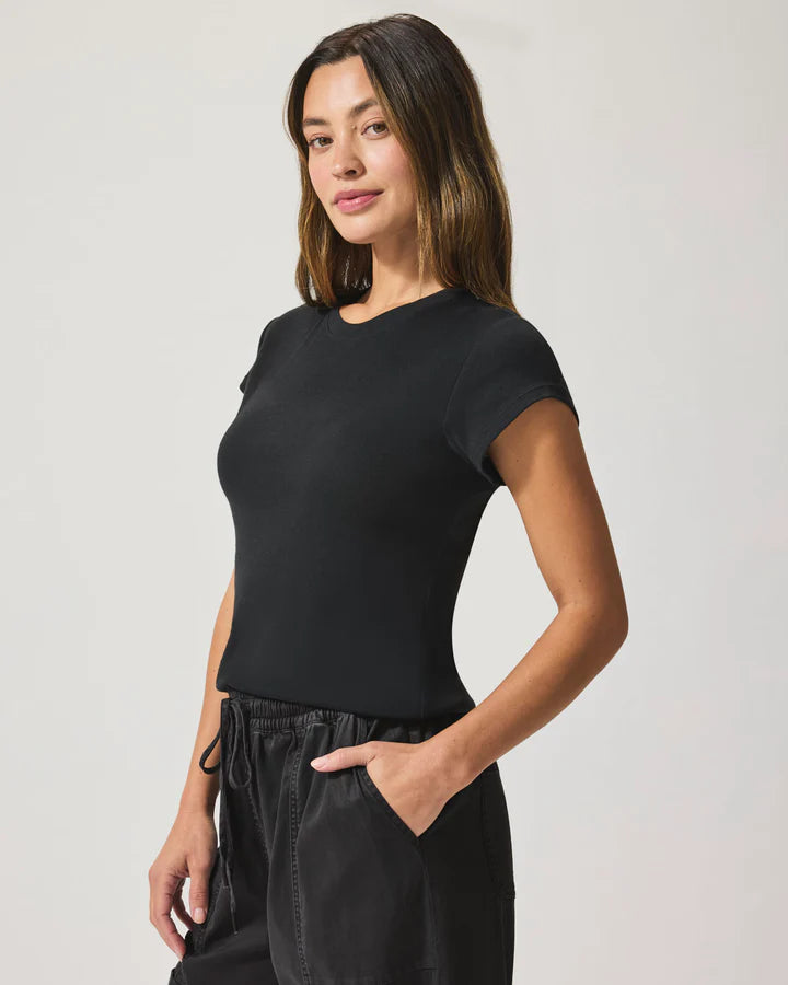 Faye Crewneck Tee - Black