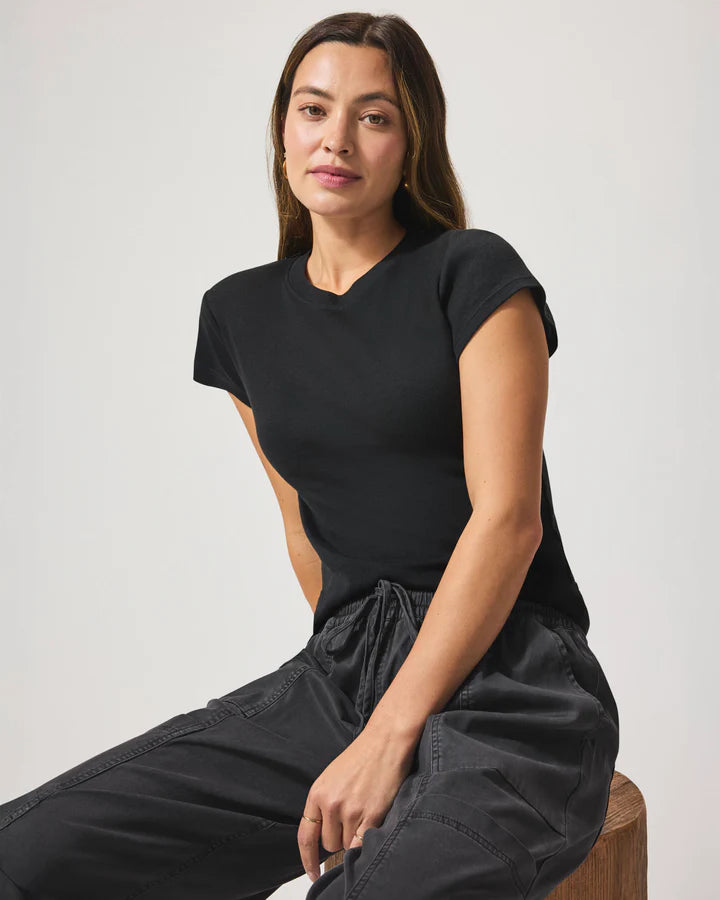 Faye Crewneck Tee - Black