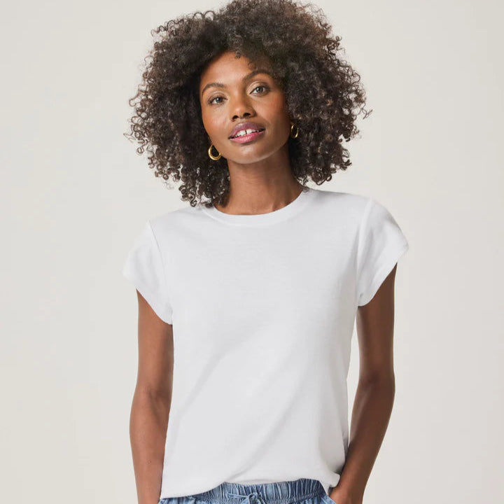 Faye Crewneck Tee - White