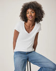 Faye V-Neck - White