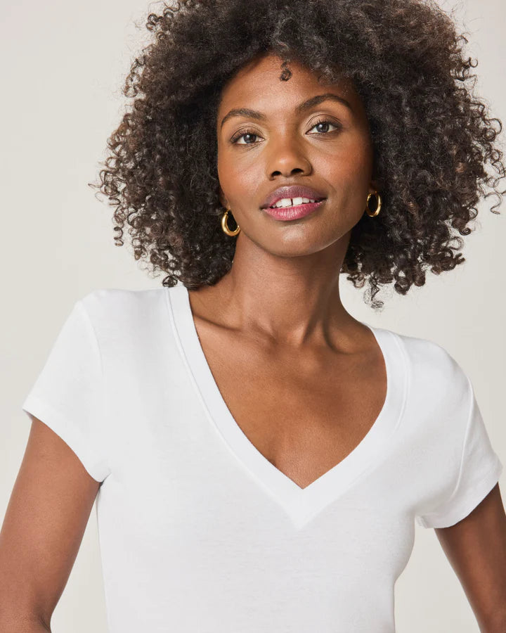 Faye V-Neck - White